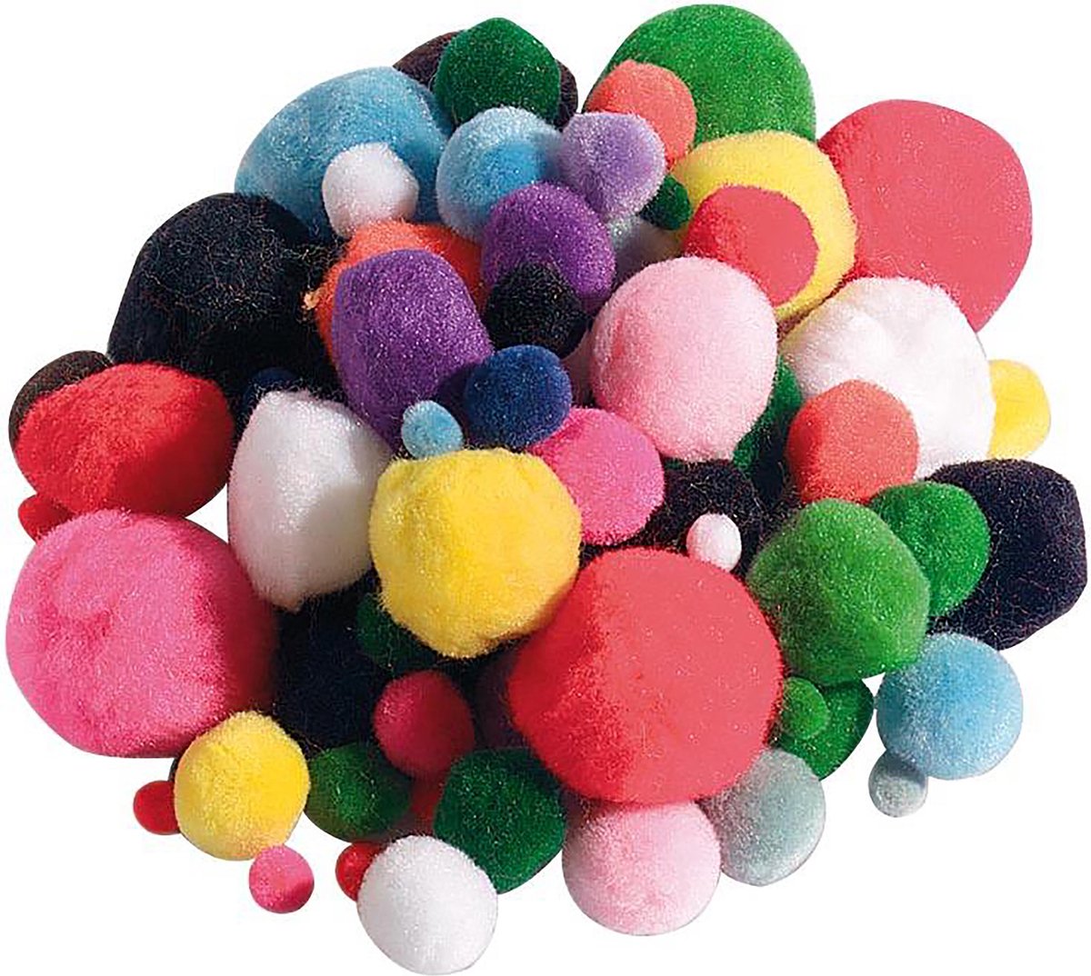 Pompons | Zak Ã  100 stuks | Assorti